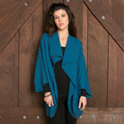 Koru Merino - Possum Moss Stitch Shrug (KO756)-Pacific