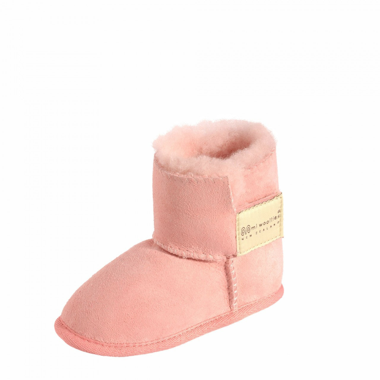 Mi Woollies - Infant Snuggs Sheepskin Booties (266-KIDS-SNUGGS) in the colour Pink