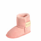 Mi Woollies - Infant Snuggs Sheepskin Booties (266-KIDS-SNUGGS) in the colour Pink