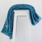 Lake colour mohair rug