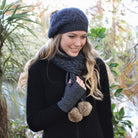 Charcoal colour beanie and scarf