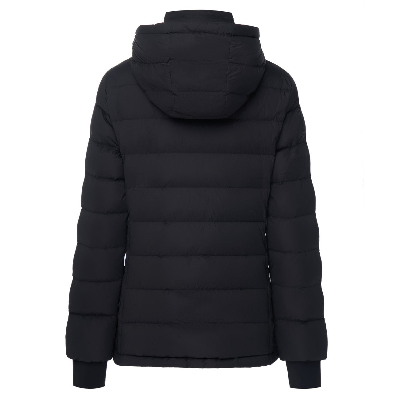 Garment shot of Moke - Lucy Cloud Touch Packable Down Jacket (LUCY) in the colour Black.
