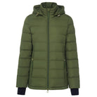 Garment shot of Moke - Lucy Cloud Touch Packable Down Jacket (LUCY) in the colour Olive.