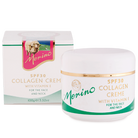 Merino Lanolin and Collagen SPF30 Crème with branding next too packaging box.