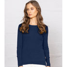 Women wearing Navy coloured top