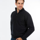 Native World - Merino & Possum Lightweight Half Zip Sweater (NB336)Charcoal