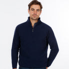 Native World - Merino & Possum Lightweight Half Zip Sweater (NB336)Twilight