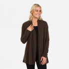 Native World - Merino & Possum Wrap Jacket (NB498) Cocoa