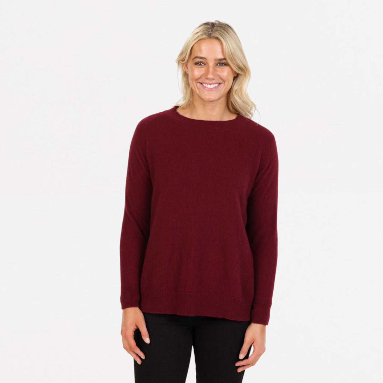 Native World - Merino & Possum Lounge Sweater (NB816) Cherry