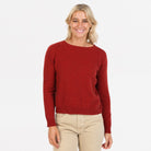 Native World - Merino & Possum Classic Crop Sweater (NB870) Scarlet
