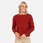 Native World - Merino & Possum Classic Crop Sweater (NB870) Scarlet