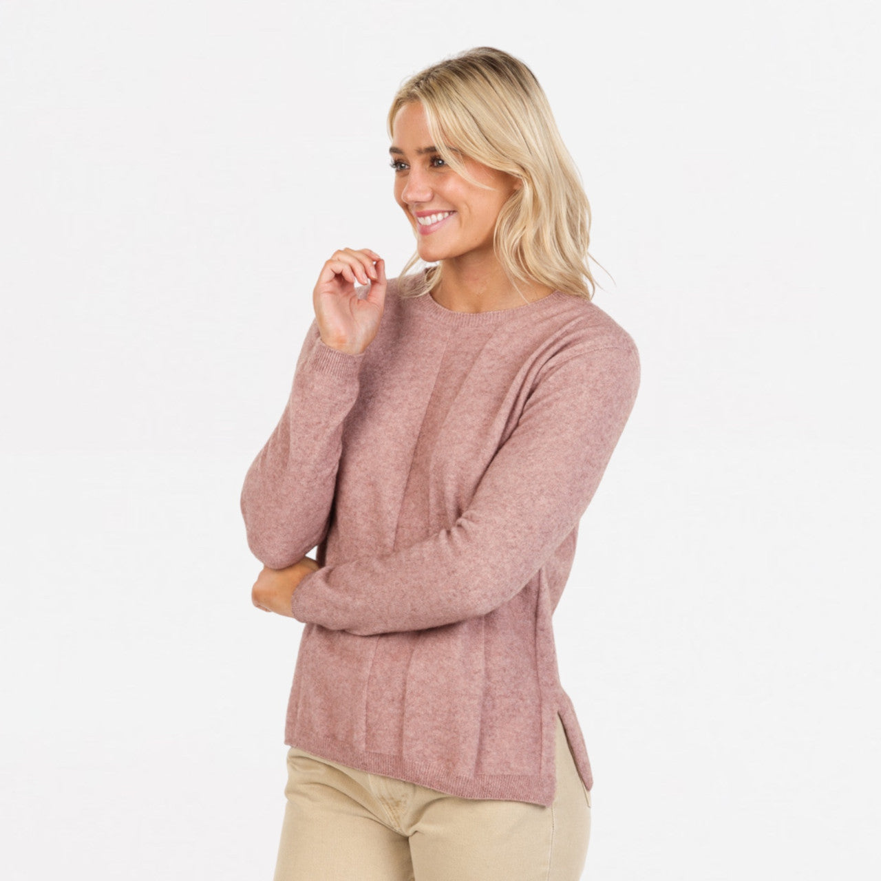 Native World - Merino & Possum Alternative Stripe Sweater Lily