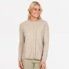 Native World - Merino & Possum Alternative Stripe Sweater Natural