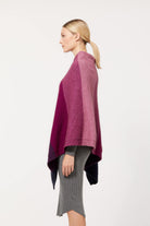 Amaranth colour Poncho side view
