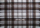 Alpaca fleece throw in Apache colour and tartan pattern.