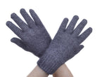 Possum and merino gloves in colour Pewter