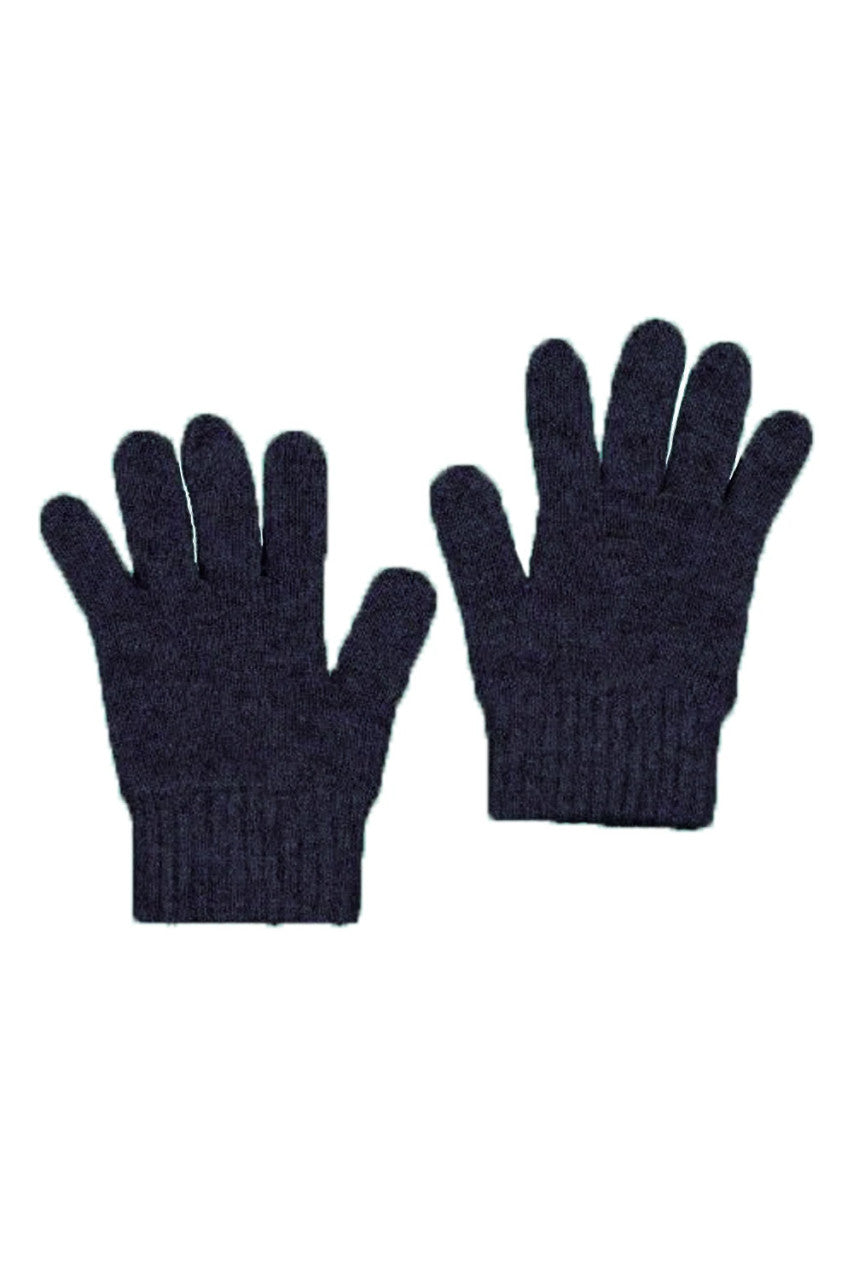 Possum and merino gloves in colour Navy