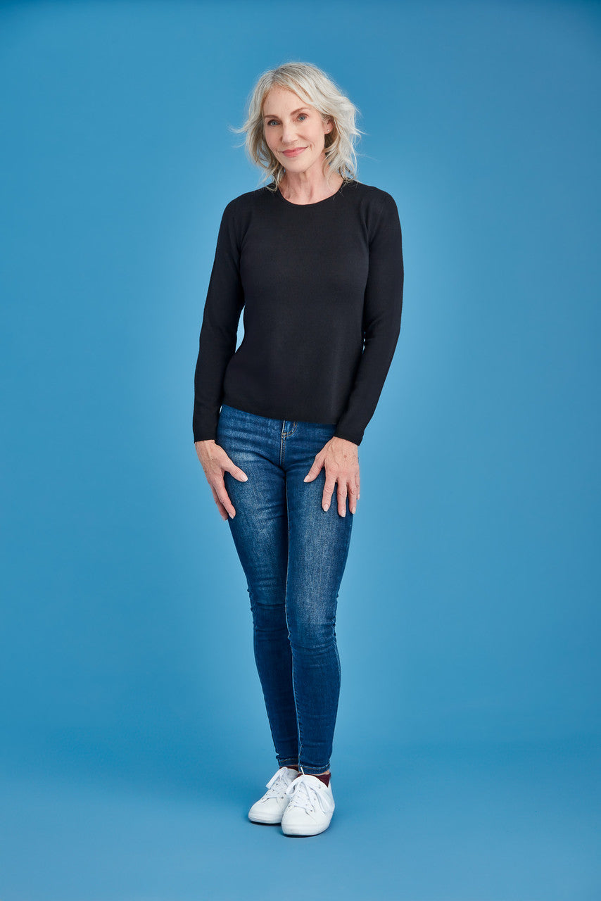 Royal Merino - 100% Merino Classic Crew (RM2050CR) Black