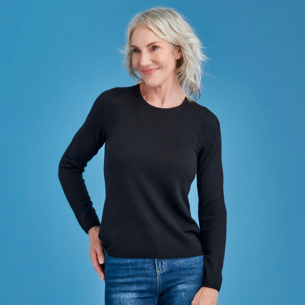 Royal Merino - 100% Merino Classic Crew (RM2050CR) Black