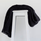 Raven colour mohair rug