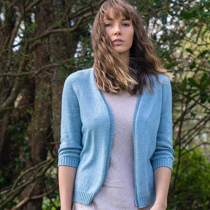 Lothlorian - Cotton & Merino Flo Cardigan (CM101) in Sky