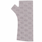 Kate Watts- Printed Merino Glovelets (Double Arrow Print)Silver