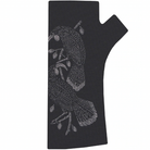 Kate Watts- Printed Merino Glovelets (Huia Print)Black/Silver