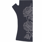 Kate Watts- Printed Merino Glovelets (Ink w Lead Vintage Rose Print)