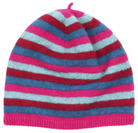 Native World Kids Striped Beanie in Peony