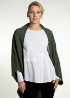 Koru Merino - Possum Moss Stitch Shrug (KO756)-Moss