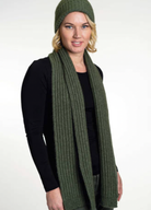 Koru - Merino & Possum Ribbed Scarf + Beanie Set (KO2020+KO1020)-
Moss