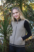 Lothlorian - Merino & Possum Motif Zip Vest