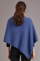 Orchid colour merino & possum garter detail poncho