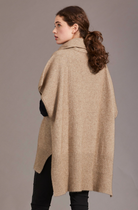 McDonald - Merino & Possum Step Hem Poncho (5030)Mocha