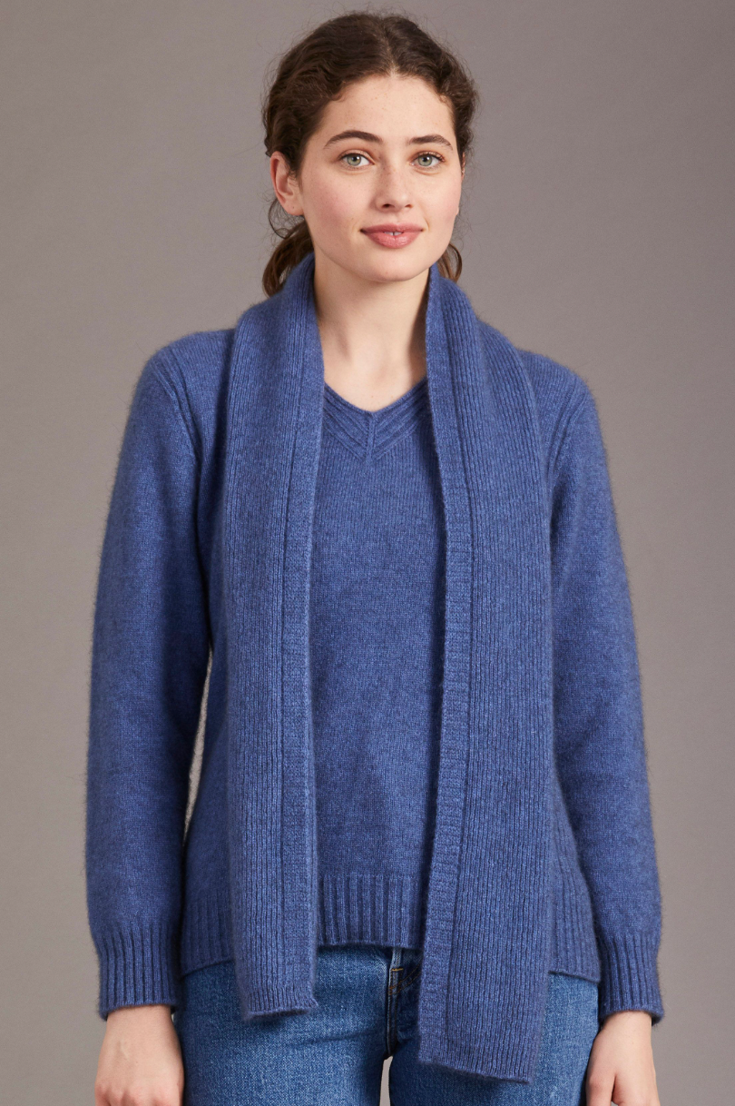 McDonald - Possum & Merino Fine Ribbed Scarf (671)
