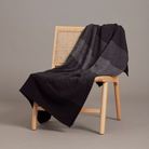 McDonald - Merino & Possum Ombre Throw (5020)-Black/Charcoal/Pewter