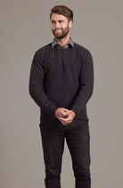 McDonald - Possum & Merino Crew Neck Jumper (6603)Charcoal