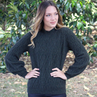 Lothlorian - Merino & Possum Cable Bell Sleeve Jumper (9778)