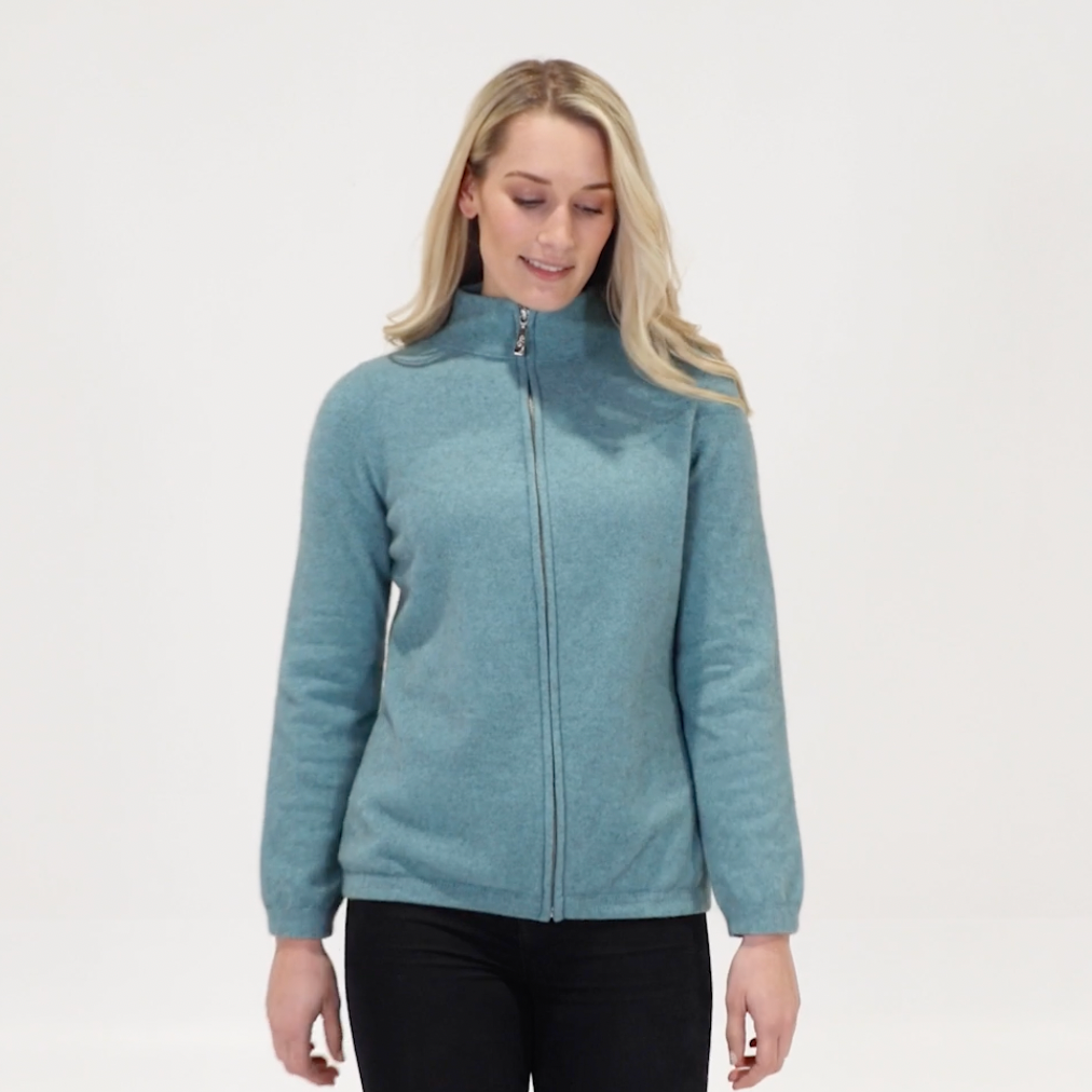 Native World - Merino & Possum Full Zip Jacket (NB485)Topaz