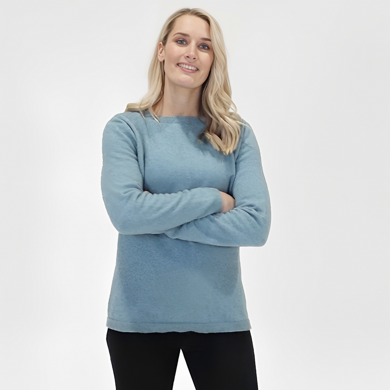 Native World - Merino & Possum Crew Plain Sweater (NB682)Topaz