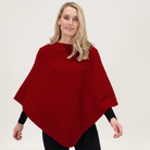Native World - Merino & Possum Poncho (NB698)Berry