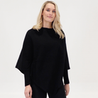 Native World - Merino & Possum Poncho (NB698)Black
