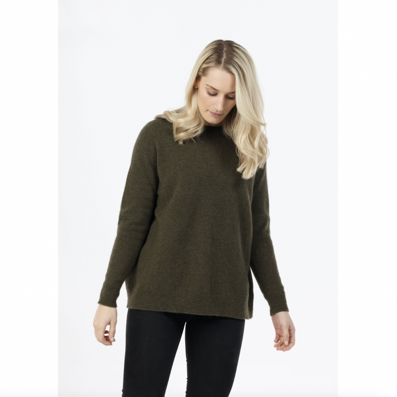 Native World - Merino & Possum Lounge Sweater (NB816)Fern