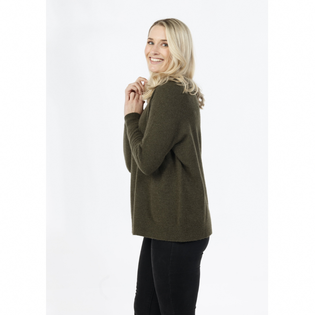 Native World - Merino & Possum Lounge Sweater (NB816)Fern