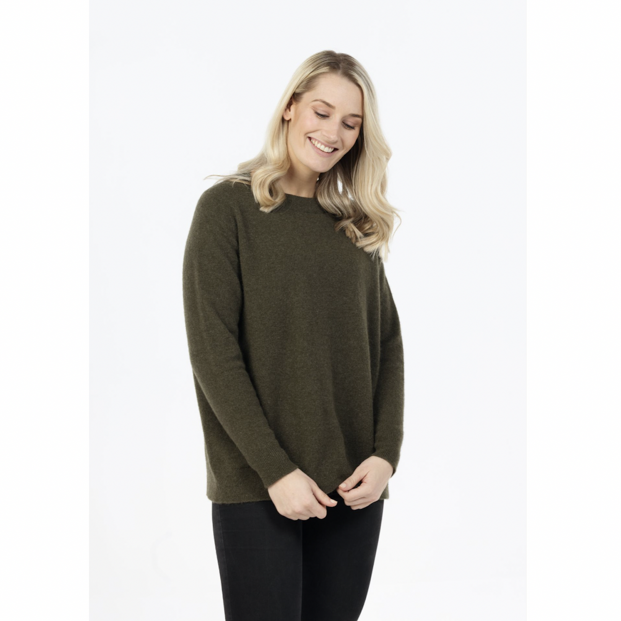 Native World - Merino & Possum Lounge Sweater (NB816)Fern