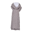 Merino and Possum Cable Scarf in colour Mocha