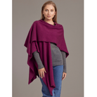McDonald - Possum & Merino Split Front Cape (616)Berry