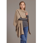 McDonald - Possum & Merino Split Front Cape (616)Mocha
