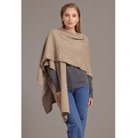 McDonald - Possum & Merino Split Front Cape (616)Mocha