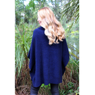 Lothlorian - Merino & Possum Lush Cowl Neck Poncho (9768)Midnight